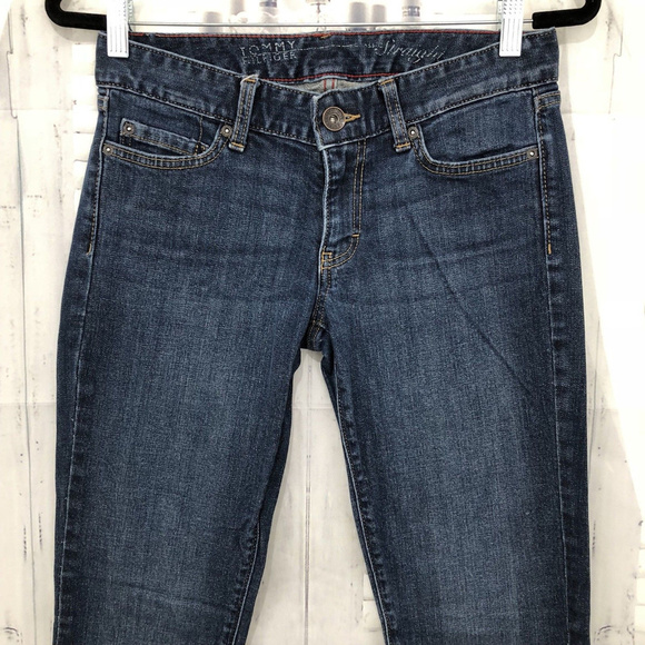 Tommy Hilfiger Women Size 2R 2 Reg Straight Leg Blue Denim Jeans Medium Wash - Picture 2 of 7